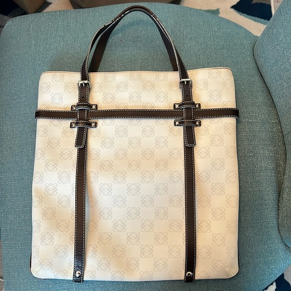Loewe Tote Shoulder Bag Cream and Brown